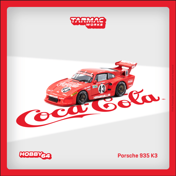 (Pre-Order) 1:64 1981 Le Mans 24h -- #43 Coca-Cola Porsche 935 K3 -- Tarmac Works