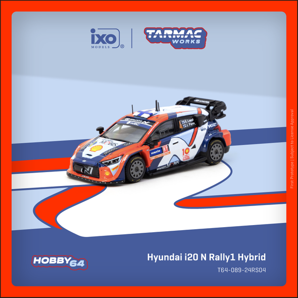 (Pre-Order) 1:64 2024 Rally Sweden Winner -- #4 Hyundai i20 N Rally1 Hybrid -- Tarmac Works