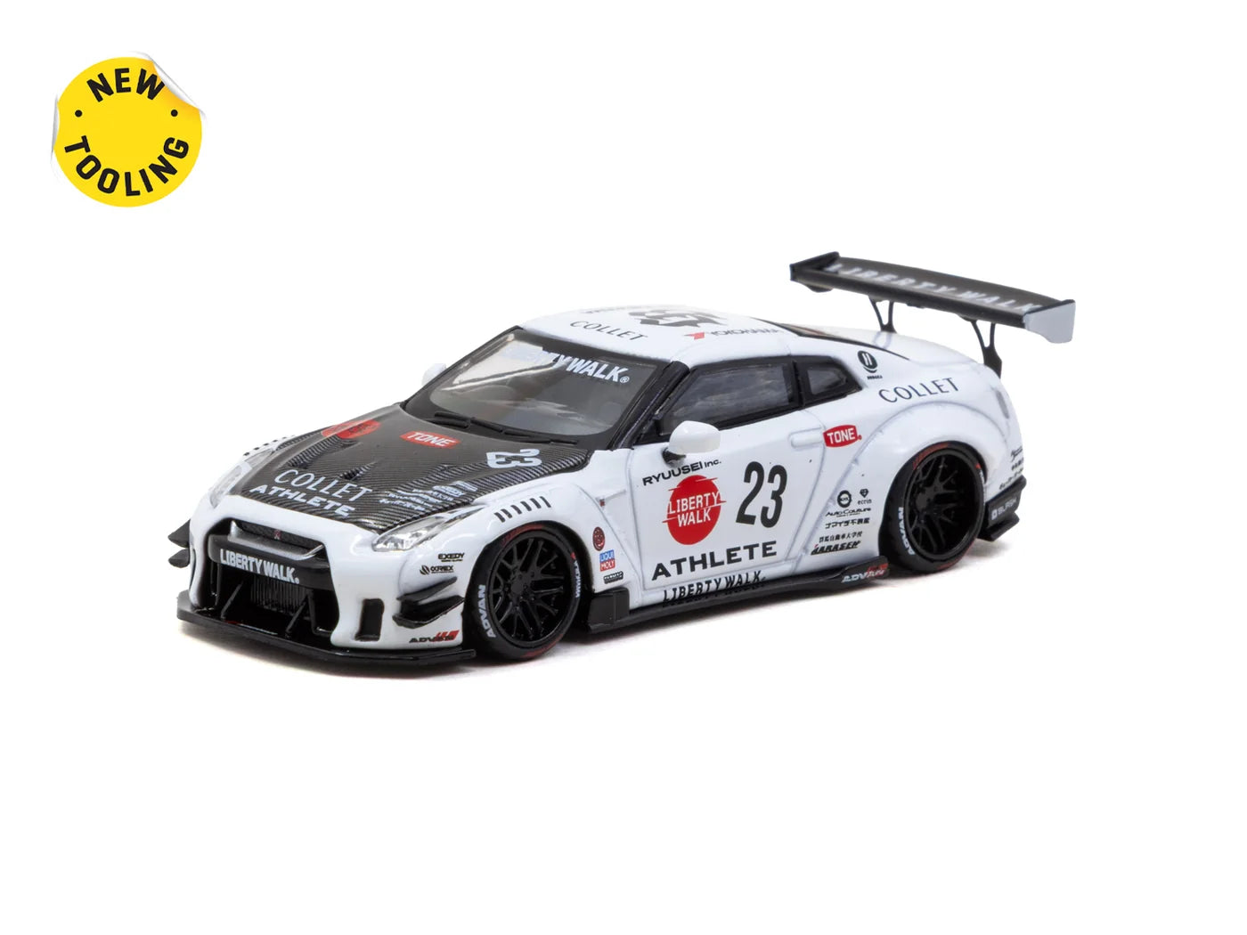 1:64 Nissan R35 GTR LB-WORKS Type 2 -- White/Black -- Tarmac Works