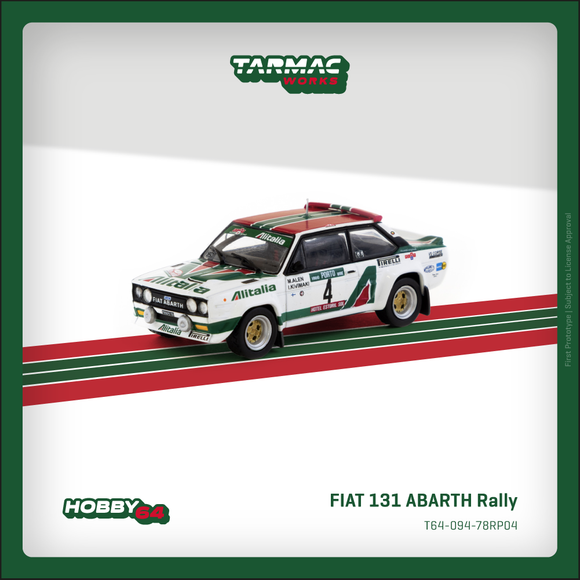 (Pre-Order) 1:64 1978 Rallye de Portugal -- #4 Fiat 131 Abarth Rally -- Tarmac Works