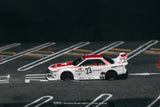 (Pre-Order) 1:64 Nissan R32 Skyline GTR LBWK Kaido Works -- #23 White/Red -- Tarmac Works