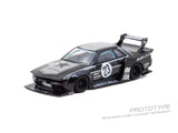 (Pre-Order) 1:64 Nissan R32 Skyline GTR LBWK Kaido Works -- #23 Black -- Tarmac Works