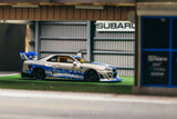 (Pre-Order) 1:64 Nissan Skyline LB-ER34 Super Silhouette -- "MGMINI" Silver/Blue -- Tarmac Works