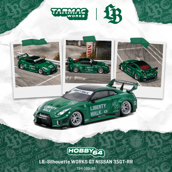 1:64 Nissan GT-R (R35) -- LB☆WORKS -- LBWK Kuma Graffiti -- Mini GT