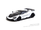 (Pre-Order) 1:64 McLaren 720S LB-WORKS -- White/Black -- Tarmac Works x CM-Model