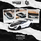 (Pre-Order) 1:64 McLaren 720S LB-WORKS -- White/Black -- Tarmac Works x CM-Model
