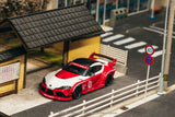 (Pre-Order) 1:64 Toyota Supra (A90) LB-Works -- Red/White -- Tarmac Works x CM-Model