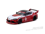 (Pre-Order) 1:64 Toyota Supra (A90) LB-Works -- Red/White -- Tarmac Works x CM-Model