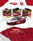 (Pre-Order) 1:64 Toyota Supra (A90) LB-Works -- Red/White -- Tarmac Works x CM-Model