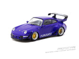 (Pre-Order) 1:64 RWB 993 -- "Furusato" Purple -- Tarmac Works x Tarmac Cards