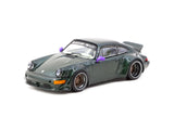 1:64 RWB 964 -- Dark Green -- Tarmac Works (Porsche 911)