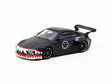 1:64 Porsche 911 (997) Old & New -- Matte Black w/Teeth -- Tarmac Works