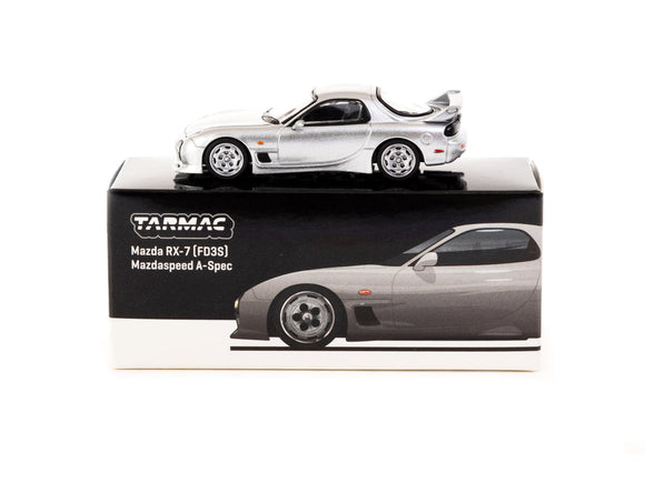 1:64 Mazda RX-7 (FD3S) Mazdaspeed A-Spec -- Silver Stone -- Tarmac Works