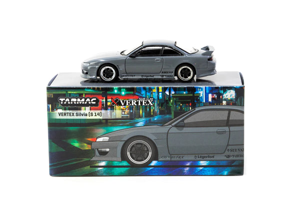 1:64 Nissan Silvia S14 by VERTEX -- Grey -- Tarmac Works