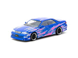 1:64 Toyota Mark II JZX100 Vertex -- Blue Metallic / Pink -- Tarmac Works