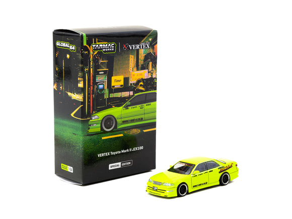 1:64 Toyota Mark II JZX100 Vertex -- Light Green -- Tarmac Works