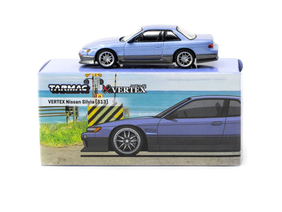 1:64 Nissan S13 Silvia VERTEX -- Blue/Grey -- Tarmac Works