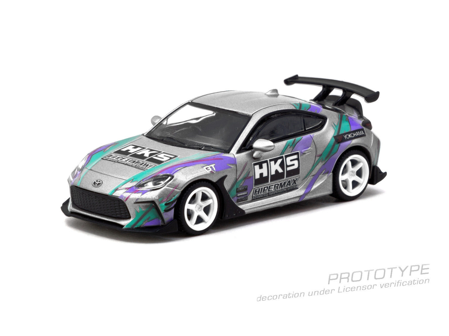 Pre-Order) 1:64 Toyota GR86 -- HKS Grey -- Tarmac Works
