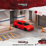 (Pre-Order) 1:64 Mitsubishi Lancer GSR Evolution III -- Red -- Tarmac Works