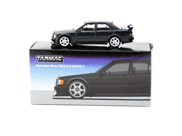 1:64 Mercedes-Benz 190 E 2.5-16 EVO 1 -- Blue-Black Metallic -- Tarmac Works