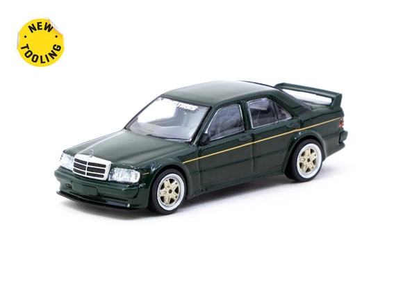 1:64 Mercedes-Benz 190 E 2.5-16 EVO 1 -- TOYO TIRES Dark Green -- Tarmac Works