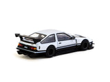 1:64 Toyota Sprinter Trueno AE86 Widebody -- White / Black -- Tarmac Works