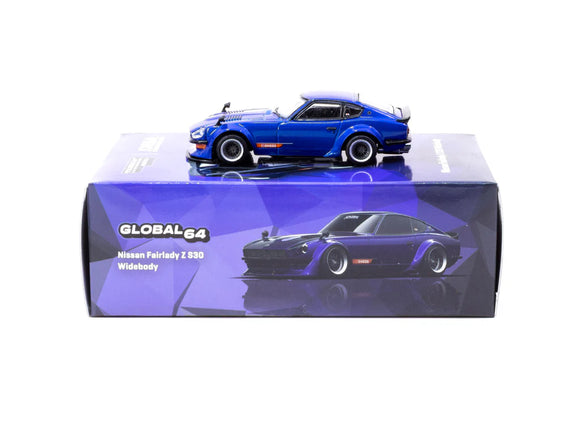 1:64 Nissan Fairlady Z S30 Widebody - Jon Sibal -- Blue -- Tarmac Works