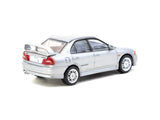 1:64 Mitsubishi Lancer GSR Evolution IV -- Silver -- Tarmac Works x Tarmac Cards