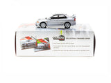 1:64 Mitsubishi Lancer GSR Evolution IV -- Silver -- Tarmac Works x Tarmac Cards
