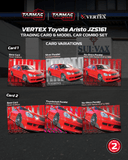 (Pre-Order) 1:64 Toyota Aristo JZS161 Vertex -- Red -- Tarmac Works x Tarmac Cards