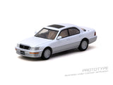 (Pre-Order) 1:64 Lexus LS400 (UCF10) -- Pearl White/Grey -- Tarmac Works