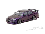 (Pre-Order) 1:64 Nissan R34 Skyline Sedan URAS -- Midnight Purple -- Tarmac Works