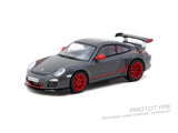 (Pre-Order) 1:64 Porsche 911 (997.2) GT3 RS -- Grey/Red -- Tarmac Works x IXO