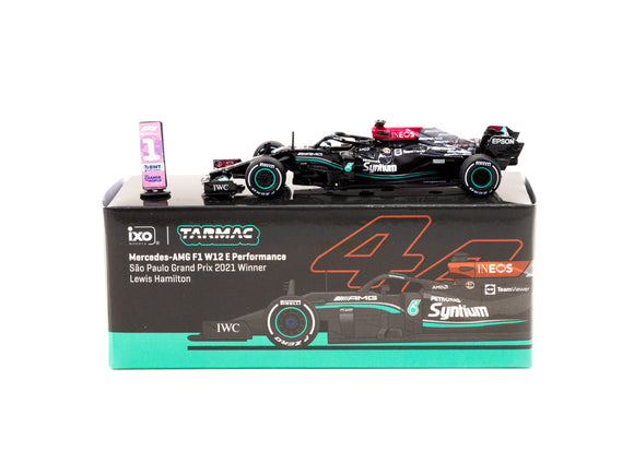 1:64 2021 Lewis Hamilton -- Sao Paulo GP Winner -- Mercedes Tarmac Works F1