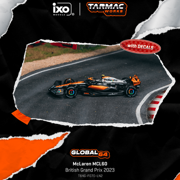 (Pre-Order) 1:64 2023 Lando Norris -- British GP -- #4 McLaren MCL60 -- Tarmac Works F1