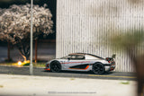 (Pre-Order) 1:64 Koenigsegg Agera RS -- Moon Silver / Black -- Tarmac Works