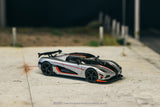 (Pre-Order) 1:64 Koenigsegg Agera RS -- Moon Silver / Black -- Tarmac Works