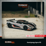 (Pre-Order) 1:64 Koenigsegg Agera RS -- Moon Silver / Black -- Tarmac Works