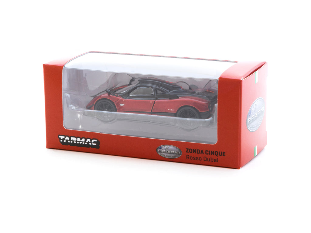 1:64 Pagani Zonda Cinque -- Rosso Dubai (Metallic Red) -- Tarmac Works