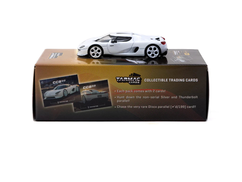 1:64 Koenigsegg CC850 -- White -- Tarmac Works w/Tarmac Cards 1:64 Koenigsegg CC850 -- White -- Tarmac Works w/Tarmac Cards