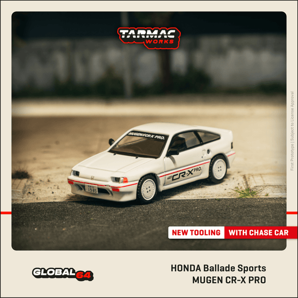 (Pre-Order) 1:64 Honda Ballade Sports MUGEN CR-X PRO -- White -- Tarmac Works