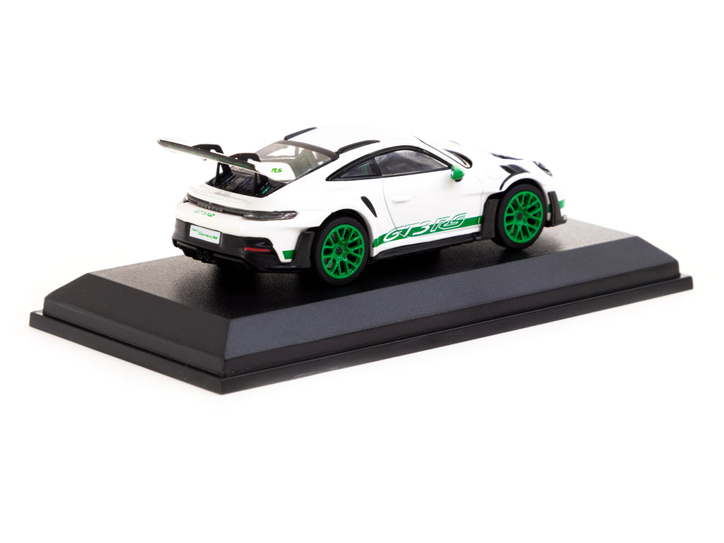 1:64 Porsche 911 (992) GT3 RS -- White/Green -- Minichamps x Tarmac Wo