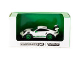 1:64 Porsche 911 (992) GT3 RS -- White/Green -- Minichamps x Tarmac Works