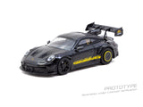 (Pre-Order) 1:64 Porsche GT3RS (992.1) MR -- Black w/Yellow Stripe -- Tarmac Works x Minichamps