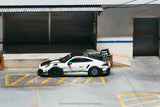(Pre-Order) 1:64 Porsche GT3RS (992.1) MR -- White w/Green Stripe -- Tarmac Works x Minichamps