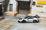 (Pre-Order) 1:64 Porsche GT3RS (992.1) MR -- White w/Green Stripe -- Tarmac Works x Minichamps