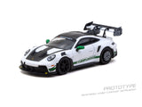 (Pre-Order) 1:64 Porsche GT3RS (992.1) MR -- White w/Green Stripe -- Tarmac Works x Minichamps