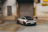 (Pre-Order) 1:64 Porsche GT3RS (992.1) MR -- White w/Red Stripe -- Tarmac Works x Minichamps