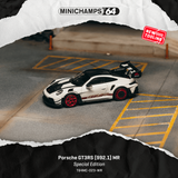 (Pre-Order) 1:64 Porsche GT3RS (992.1) MR -- White w/Red Stripe -- Tarmac Works x Minichamps