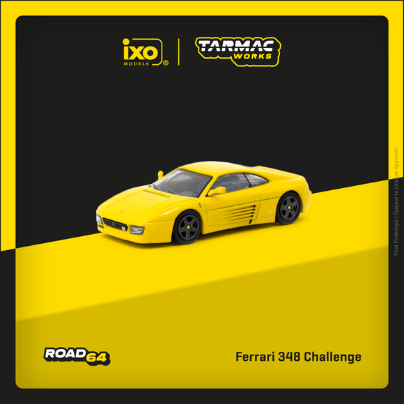 (Pre-Order) 1:64 Ferrari 348 Challenge -- Yellow -- Tarmac Works